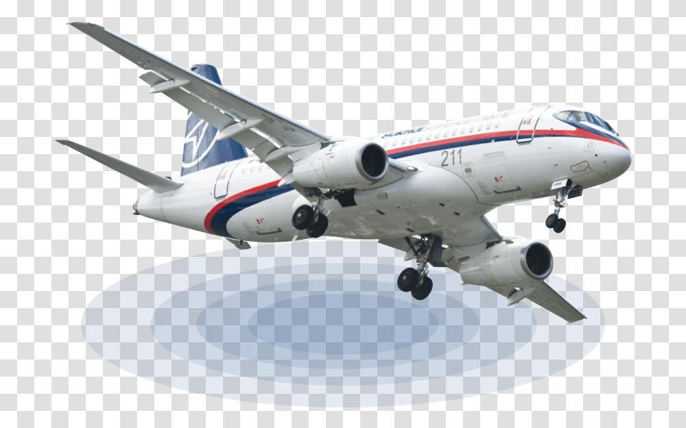Sukhoi Superjet Airbus A320 Family, Airplane, Aircraft, Vehicle, Transportation Transparent Png