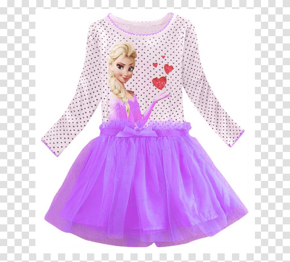 Sukienki Kraina Lodu Dugi Rekaw, Doll, Toy, Costume, Wedding Gown Transparent Png