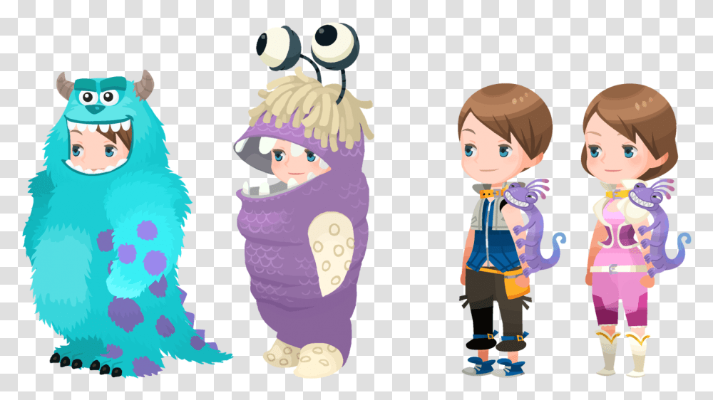 Sulley Boo Boards Kingdom Hearts Union X Avatar Outfits, Clothing, Person, Graphics, Toy Transparent Png