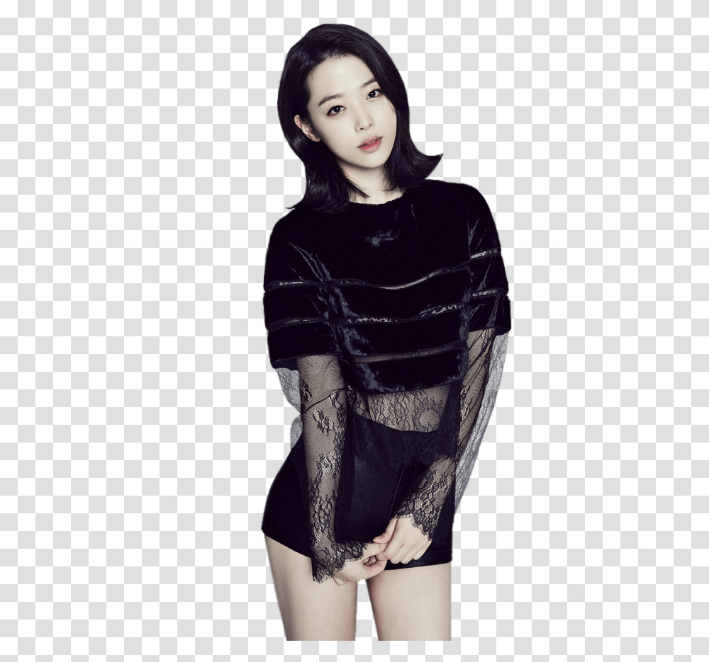 Sulli From The 2014 F Calendar Xthe Lace F X Sulli Electric Shock Bang, Sleeve, Long Sleeve, Person Transparent Png