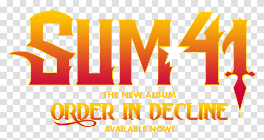 Sum 41 Sum 41 Order In Decline Logo, Text, Word, Lighting, Symbol Transparent Png