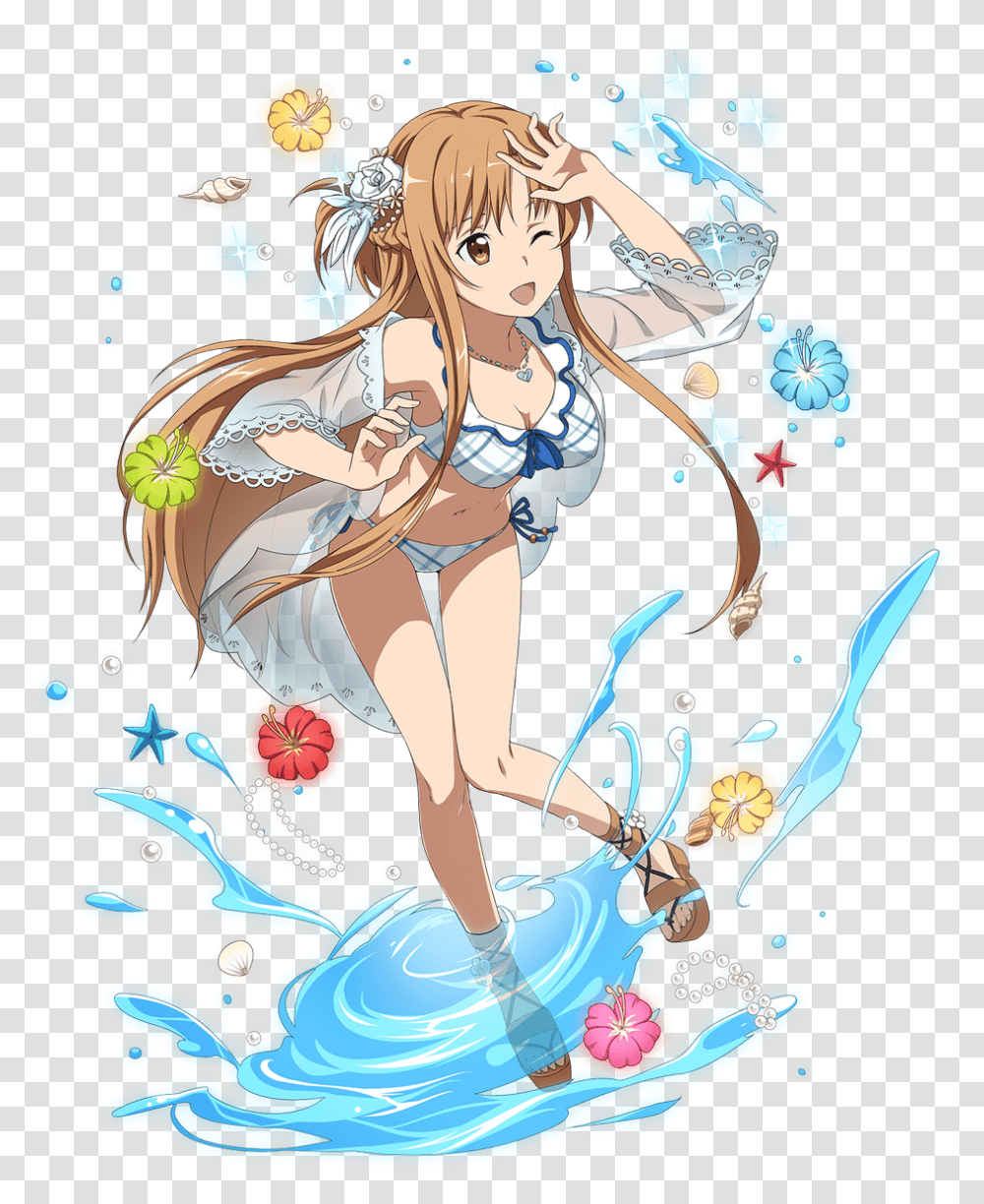 Summer Asuna Sao Md, Comics, Book, Manga, Person Transparent Png