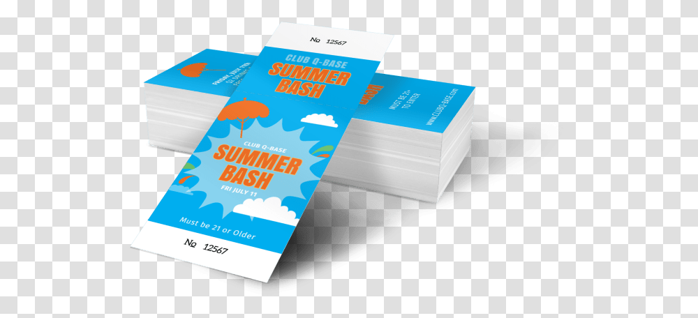 Summer Bash Ticket Template Preview Ticket, Paper, Advertisement, Flyer, Poster Transparent Png