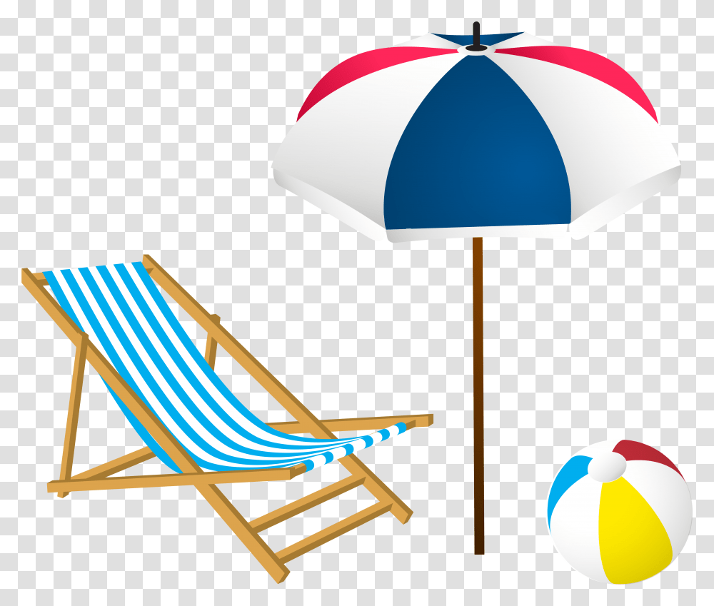 Summer Beach Clip Art Beach Lounger, Lamp, Furniture, Chair, Canopy Transparent Png