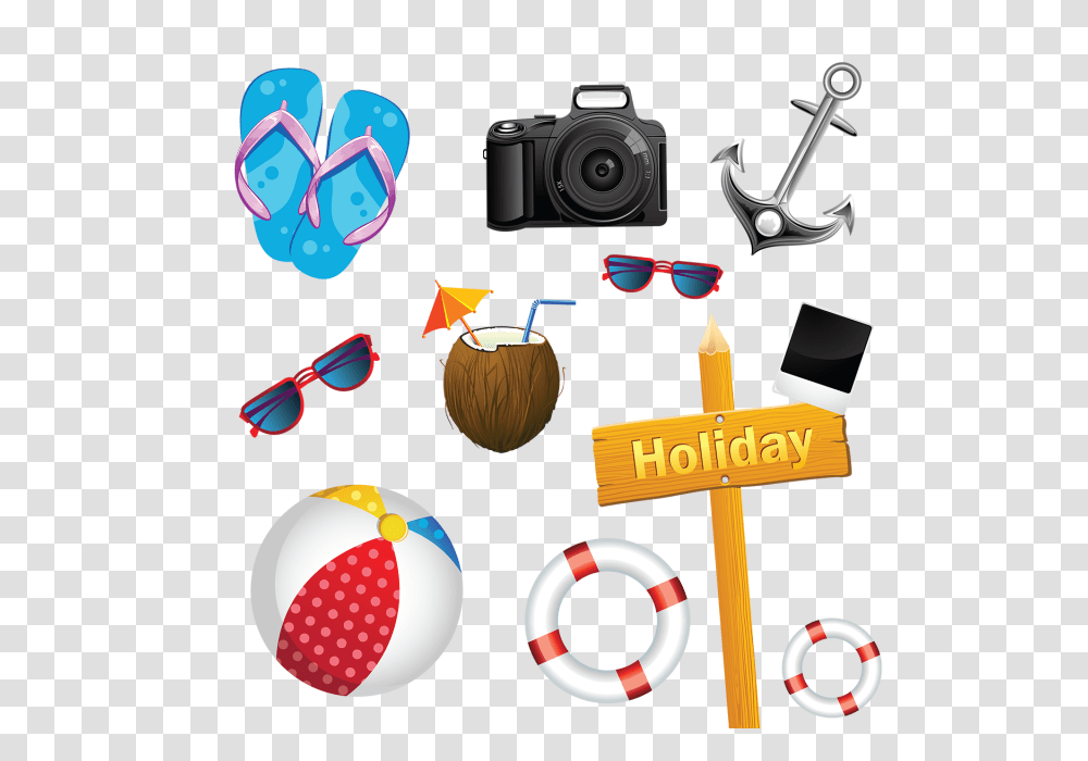 Summer Beach Collection Summer Hot Beach And Vector, Camera, Electronics Transparent Png