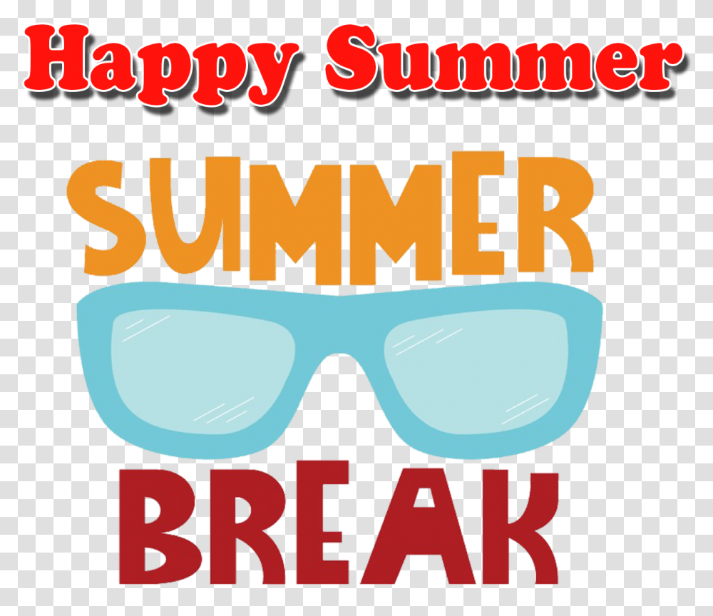 Summer Breaks Cards Image Poster, Word, Label, Sunglasses Transparent Png