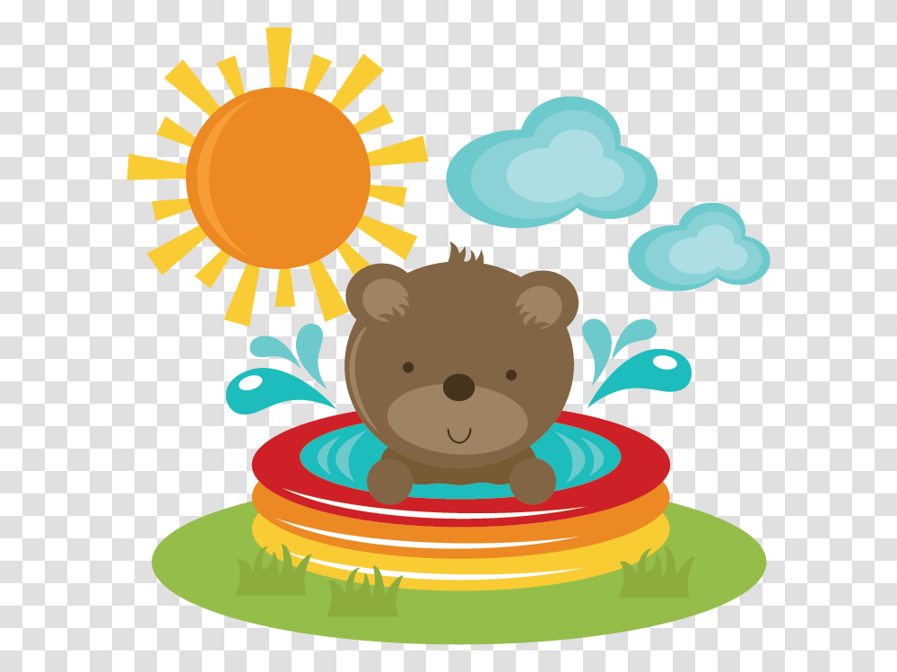 Summer Clipart Bear, Birthday Cake, Dessert, Food, Mammal Transparent Png