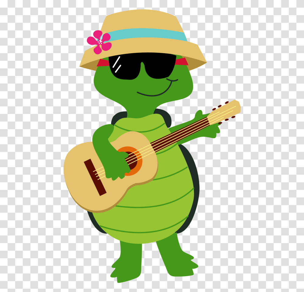 Summer Clipart Cute Summer Clip Art, Guitar, Leisure Activities, Musical Instrument, Sunglasses Transparent Png