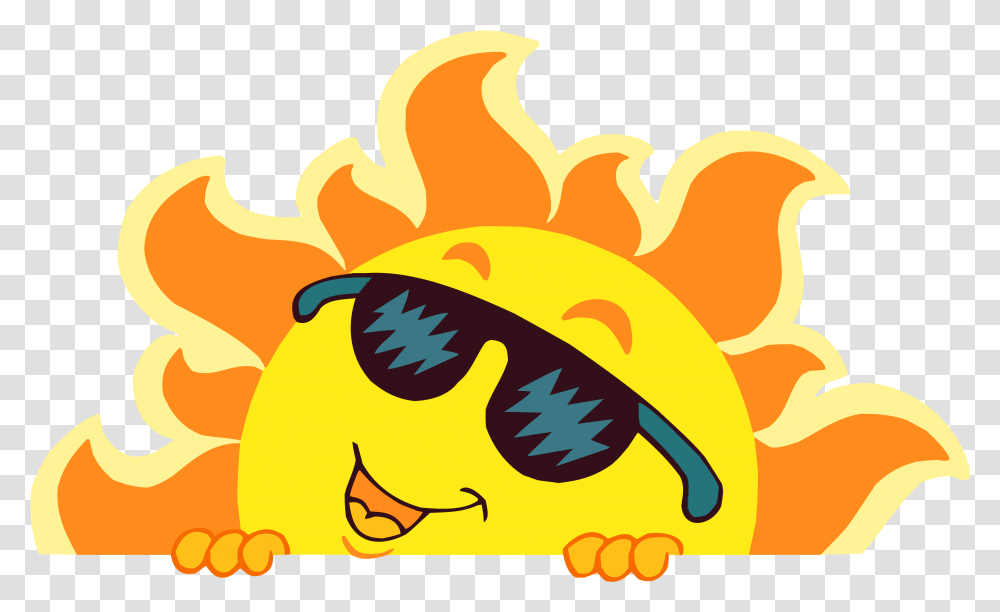 Summer Clipart In The Sun Image Background Logo Summer Camp, Fire, Flame, Food, Pac Man Transparent Png