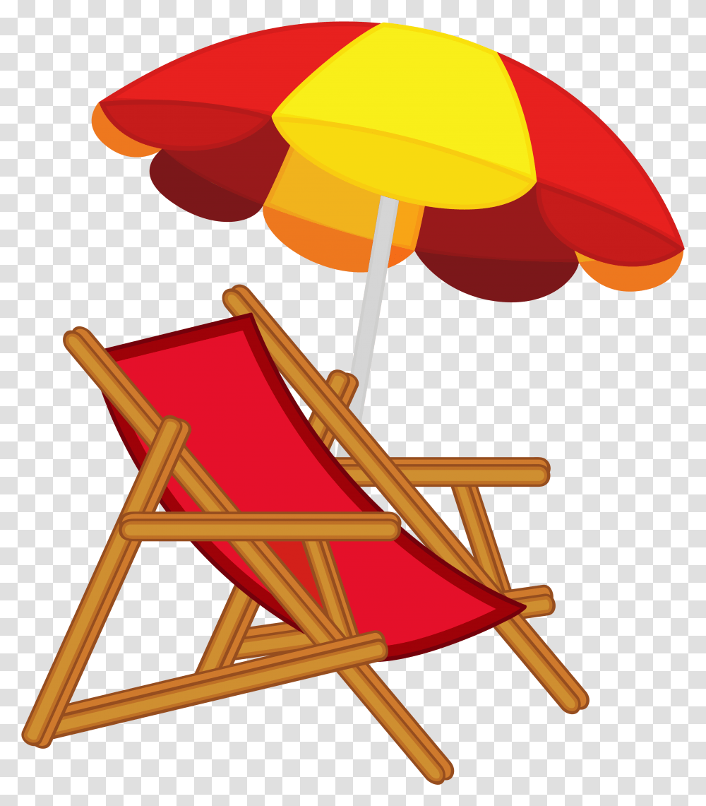 Summer Craft Ideas Cartoon Beach Umbrella And Chair, Furniture, Lamp, Canvas, Patio Umbrella Transparent Png
