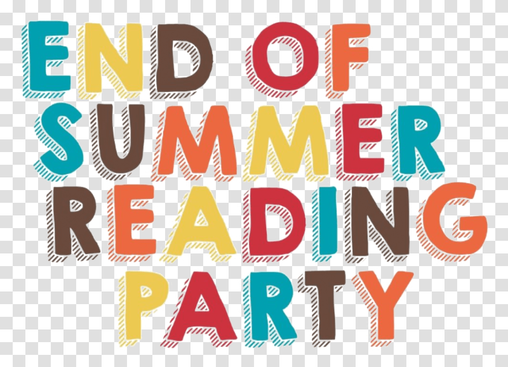 Summer End Background End Of Summer Reading Party, Text, Alphabet, Label, Word Transparent Png