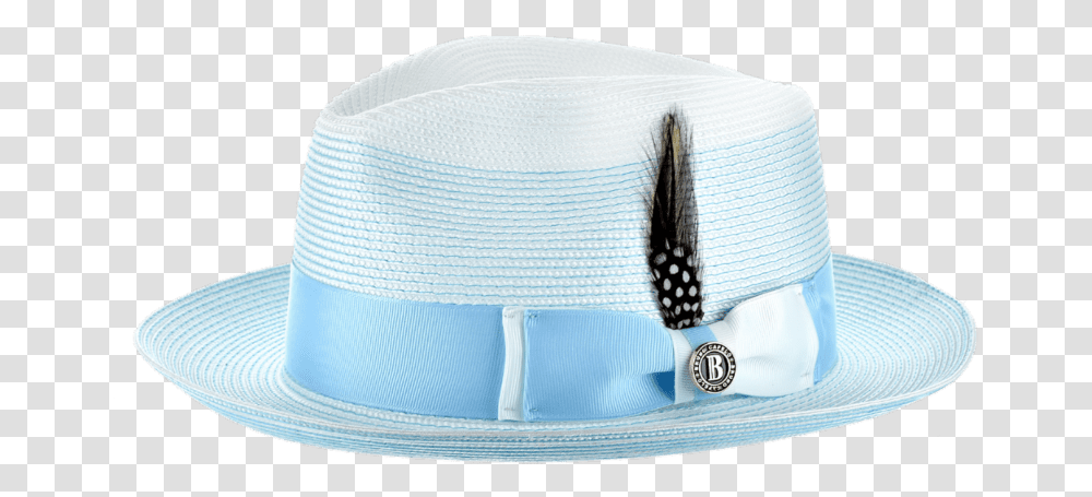 Summer Fedora Hat For Men White Light Blue Two Tone Straw Si 963 Size L Costume Hat, Clothing, Apparel, Cap, Sun Hat Transparent Png