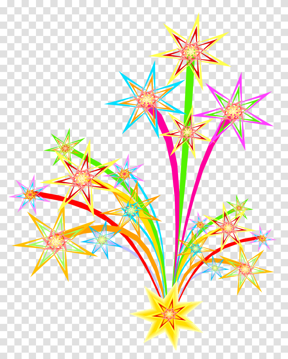 Summer Fireworks Cliparts, Pattern, Ornament, Fractal, Light Transparent Png