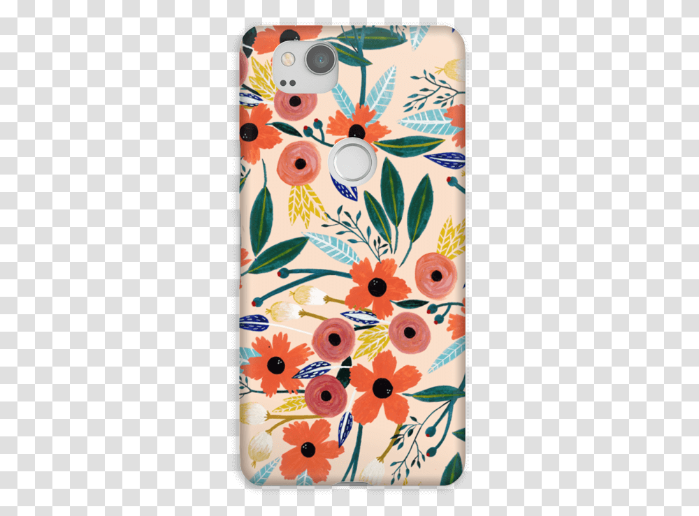 Summer Flowers Case Pixel Mobile Phone Case, Floral Design, Pattern Transparent Png