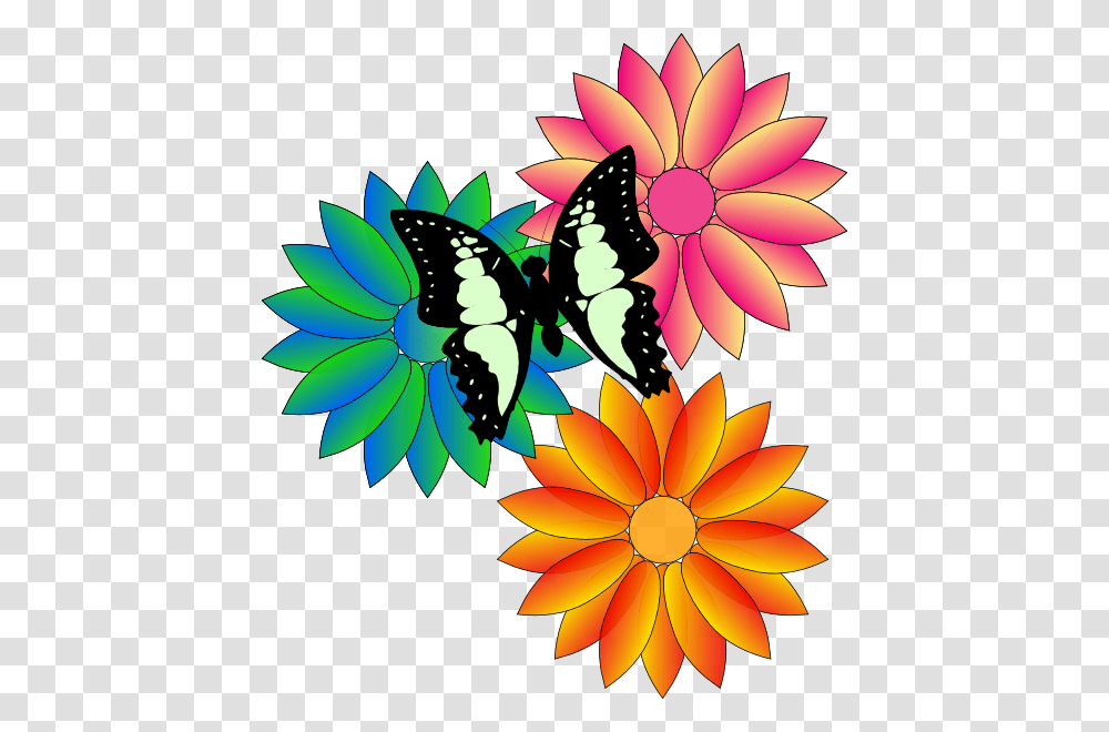 Summer Flowers Clipart, Floral Design, Pattern, Animal Transparent Png