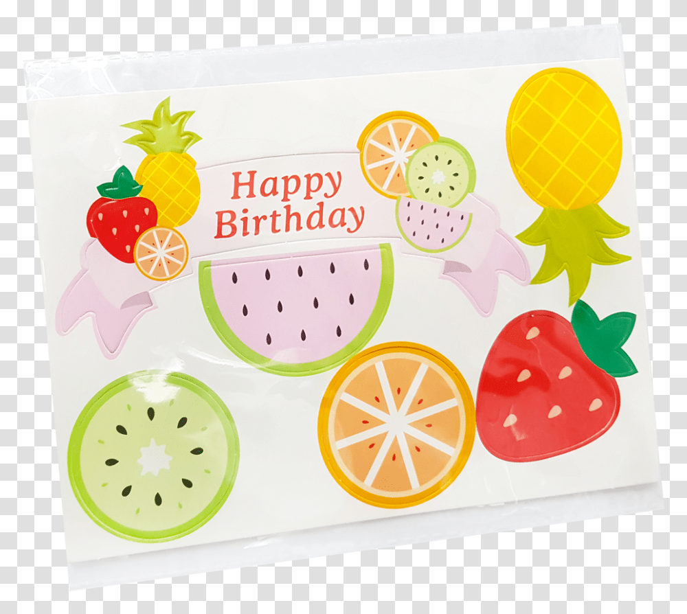 Summer Fruits Happy Birthday Cake Toppers Strawberry, Number, Calendar Transparent Png