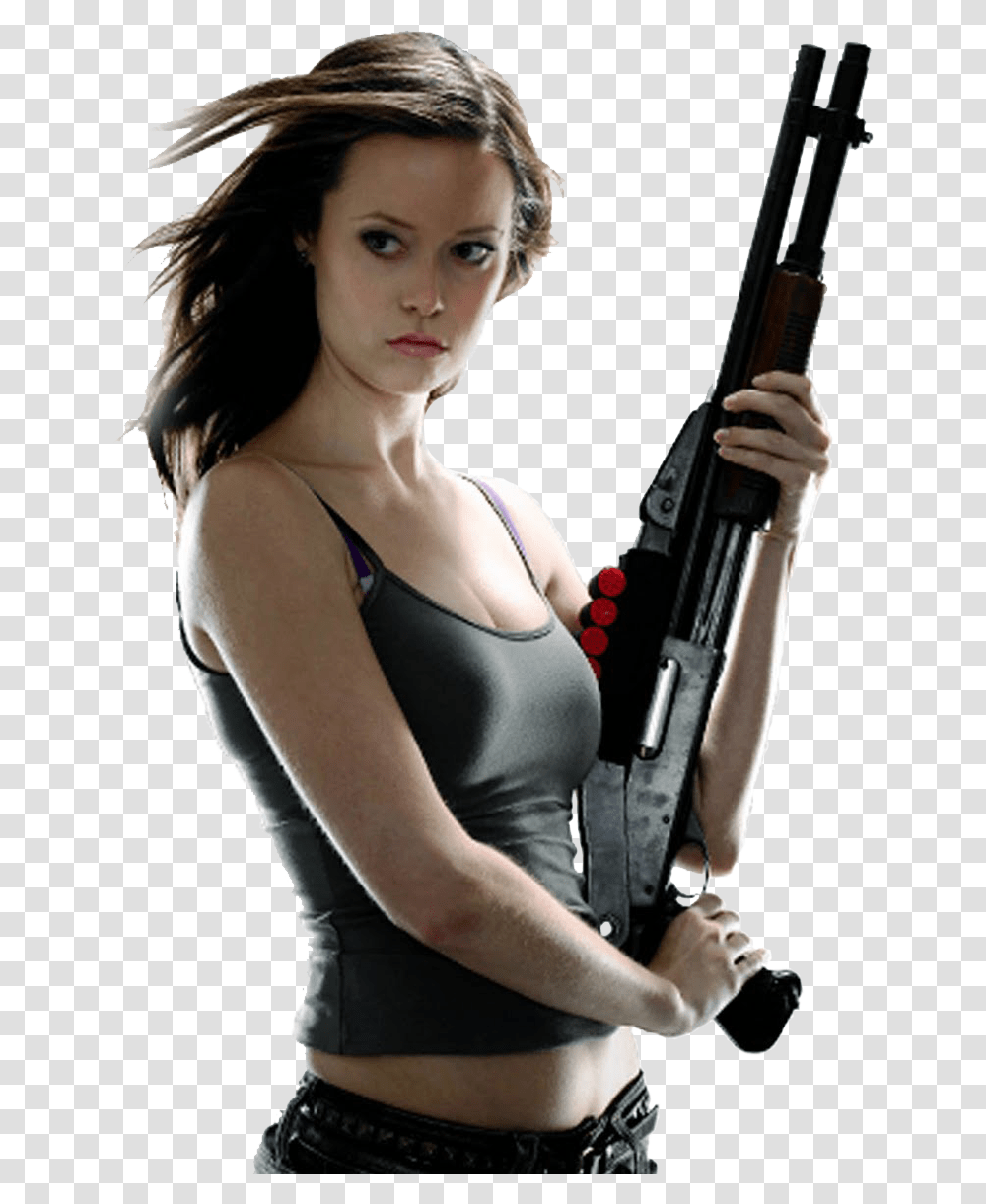 Summer Glau Summer Glau Terminator, Person, Gun, Weapon, Female Transparent Png