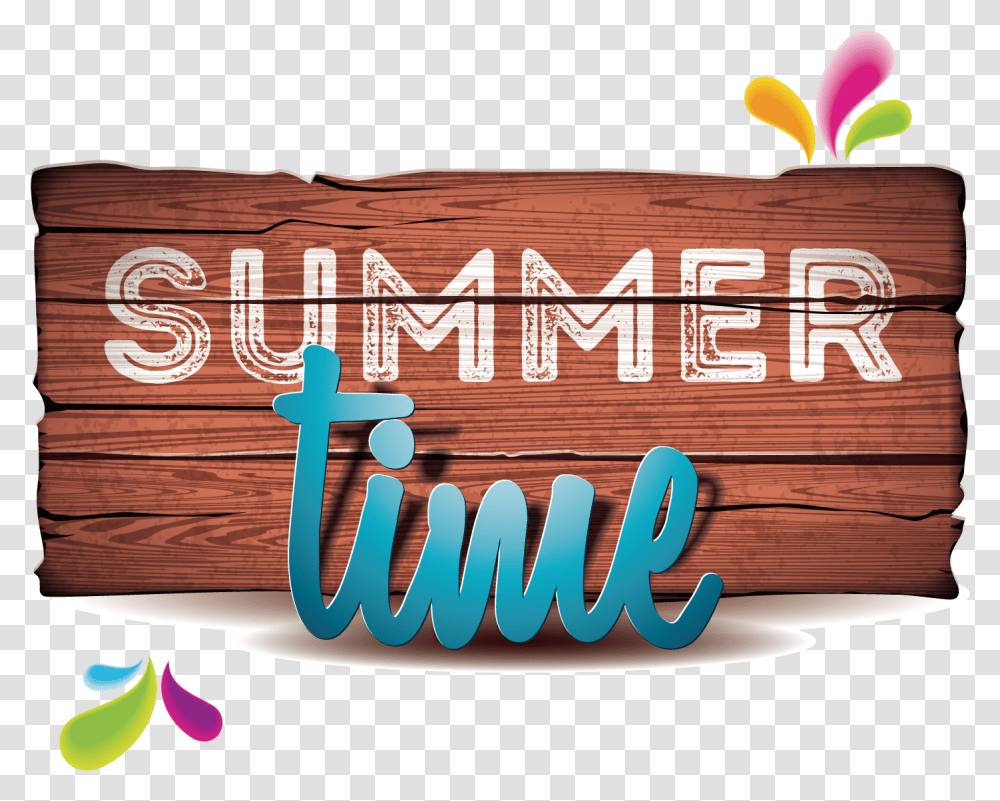 Summer Illustration Vector Time Holiday Beach Clipart Summer Holiday Text, Label, Wood, Plant, Outdoors Transparent Png