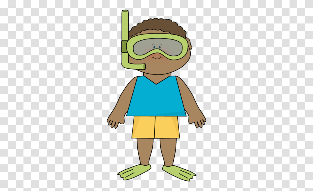 Summer Little Boy And Snorkle Gear Clip Art Clip Art, Goggles, Accessories, Accessory, Face Transparent Png