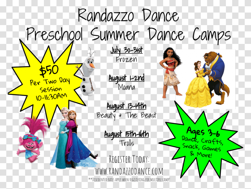 Summer Mini Camps At Randazzo Dance For Ages, Advertisement, Poster, Flyer, Paper Transparent Png