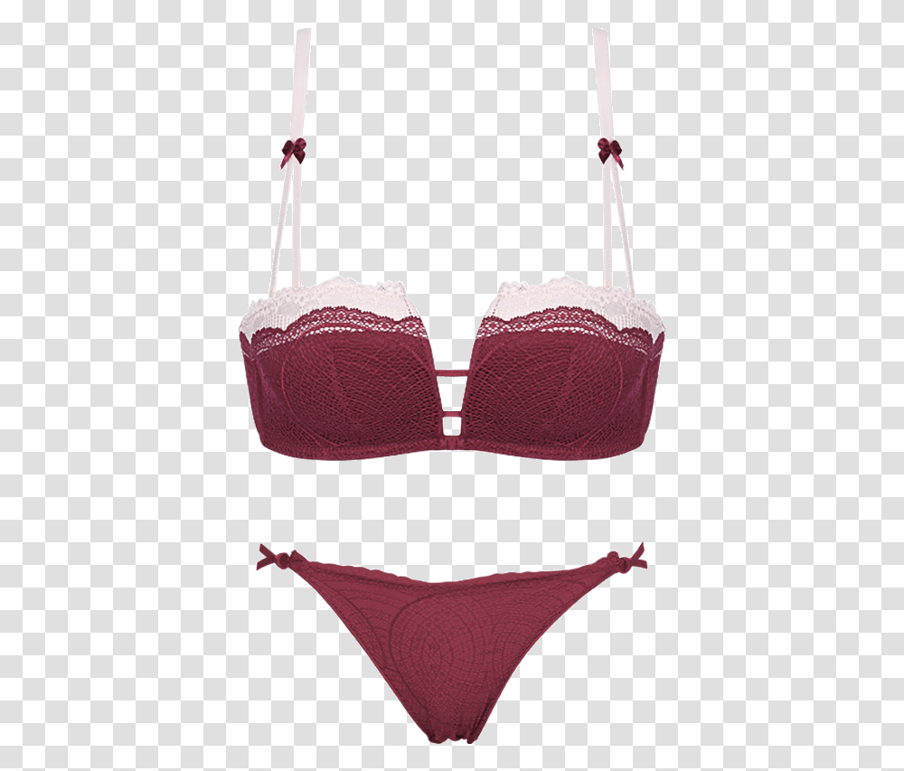 Summer New No Trace No Steel Ring Sexy Red Square Cup Lingerie Top, Apparel, Underwear, Bra Transparent Png