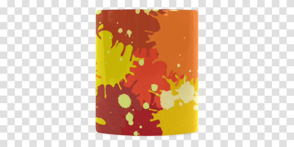 Summer Orange Yellow Splash Painting White Mug Illustration, Rug, Bottle, Beverage Transparent Png