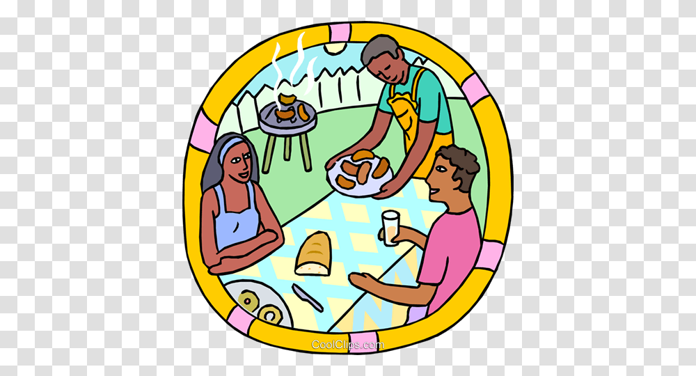 Summer Outdoor Barbeque With Neighbors Royalty Free Vector Clip, Person, Human, Poster, Advertisement Transparent Png