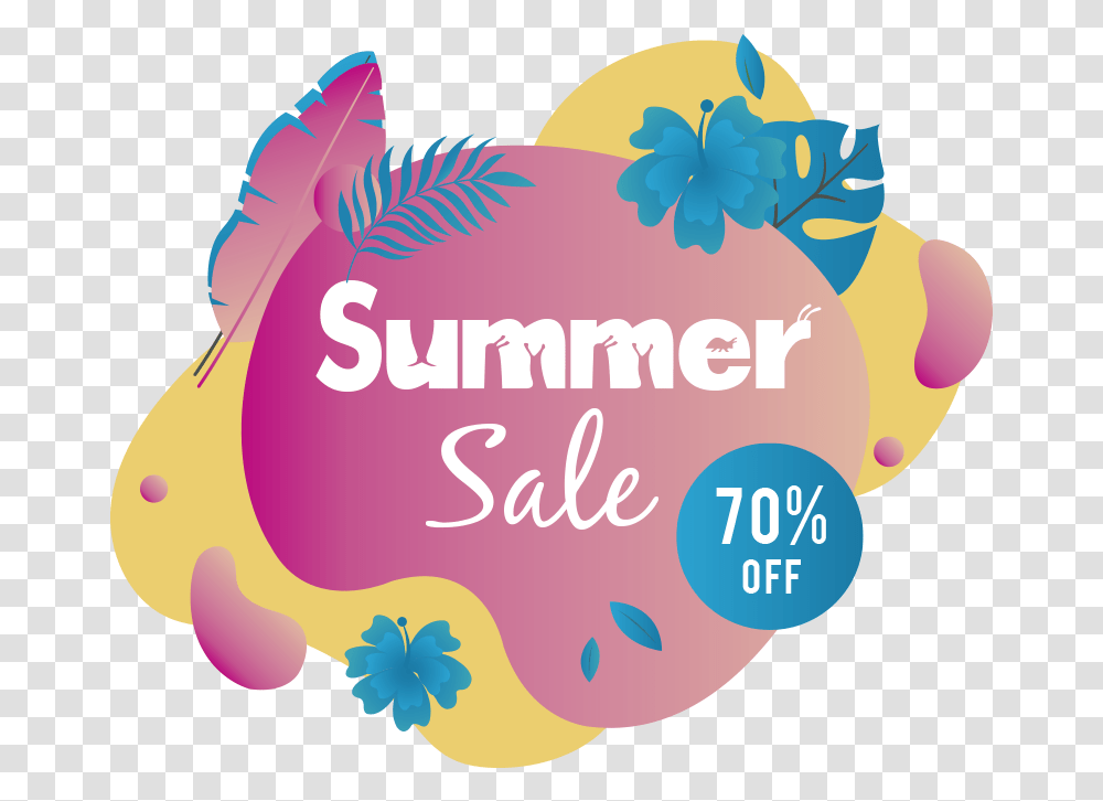 Summer Sale Flower Text Sticker Tenstickers Year End Sale, Graphics, Art, Floral Design, Pattern Transparent Png