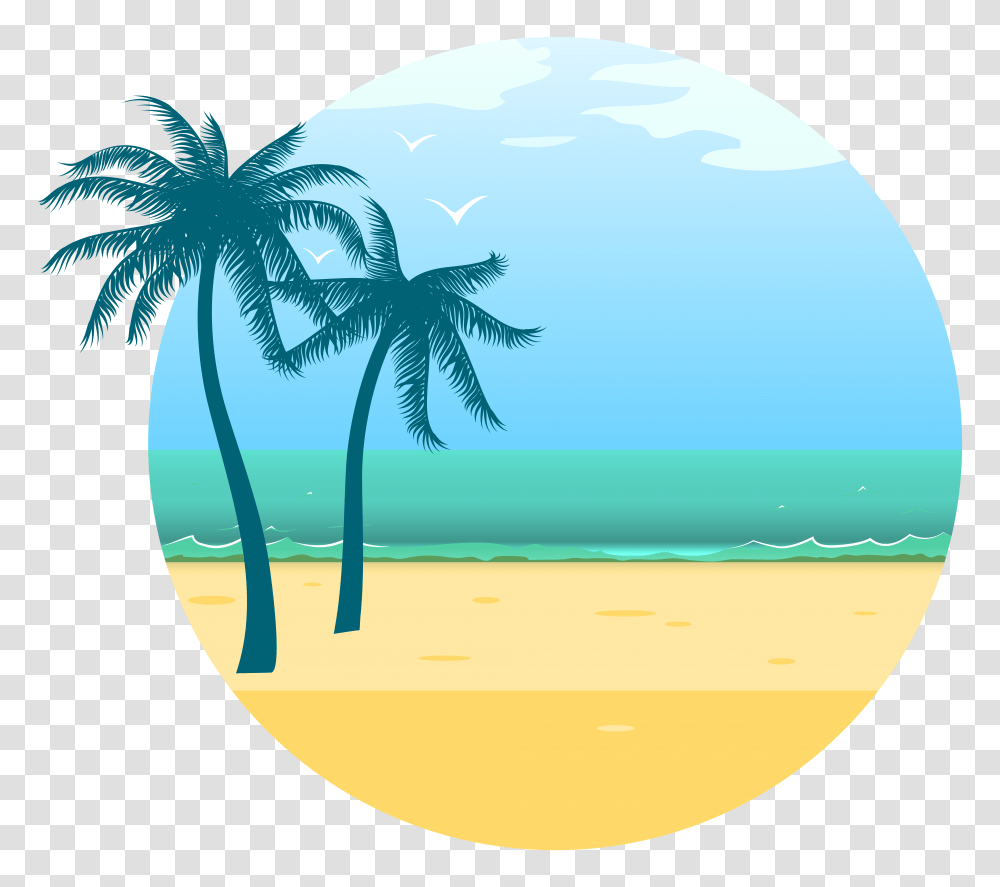 Summer Sea Decoration Clipart, Tropical, Tree, Plant, Palm Tree Transparent Png