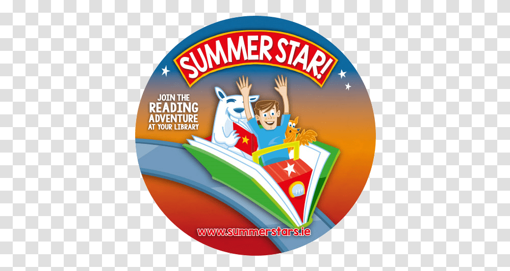 Summer Star Sticker 1 Waterford City & County Library Service Cartoon, Disk, Dvd, Label, Text Transparent Png