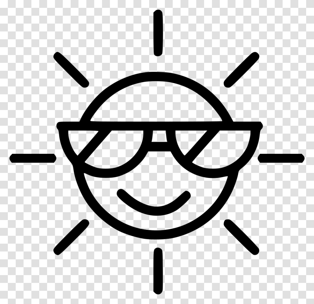 Summer Sun Sunglasses Sun Sunglasses Icon, Stencil, Logo, Trademark Transparent Png