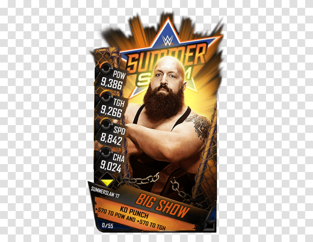 Summerslam 17 Wwe Supercard, Face, Person, Poster, Advertisement Transparent Png