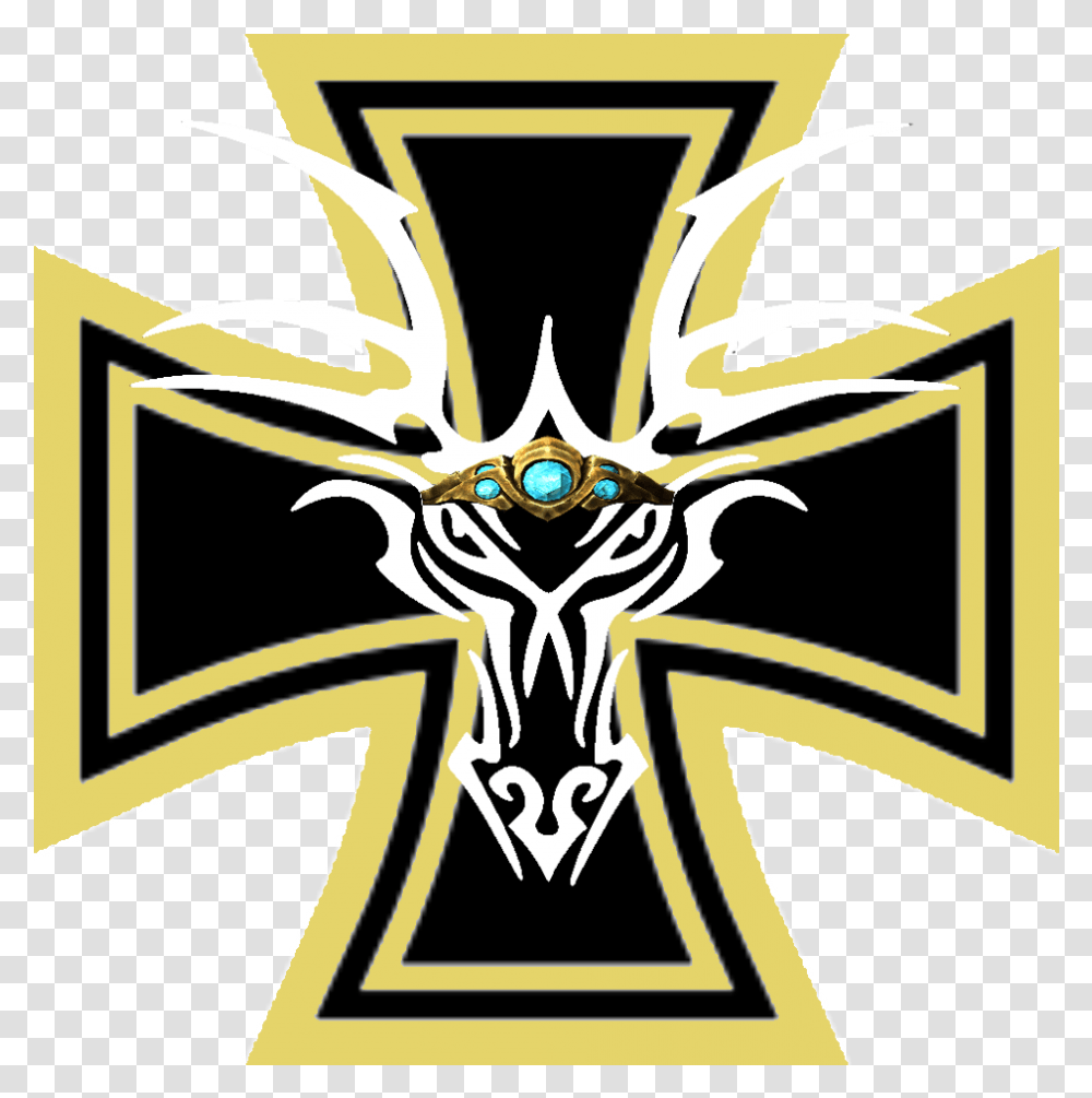 Summerslam Logo White Supremacist Tattoo Cross, Emblem Transparent Png