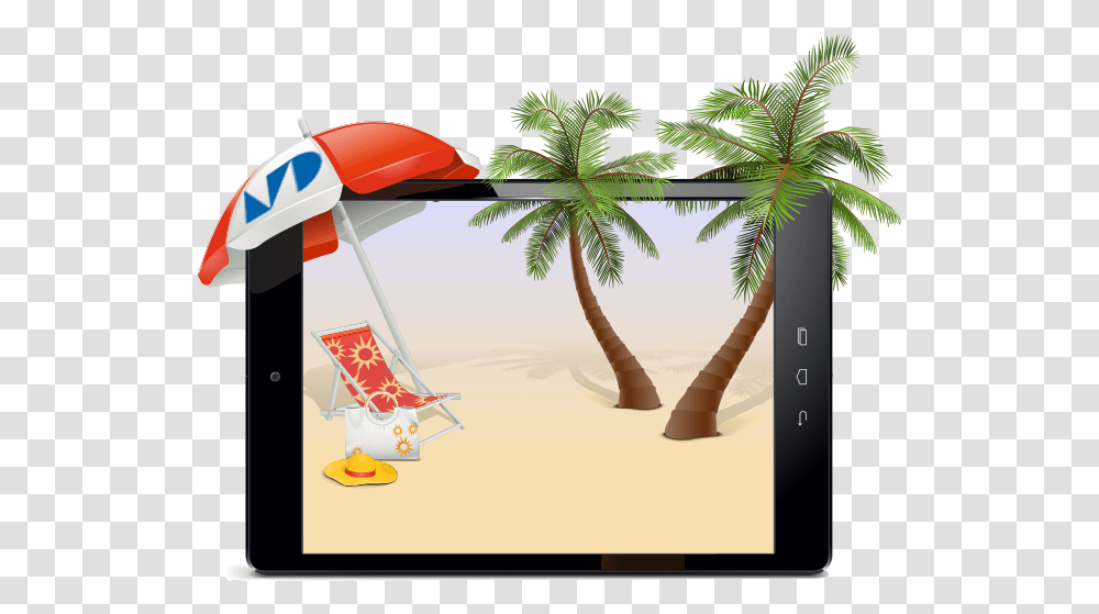 Summertime Online Illustration, Palm Tree, Plant, Arecaceae, Tropical Transparent Png