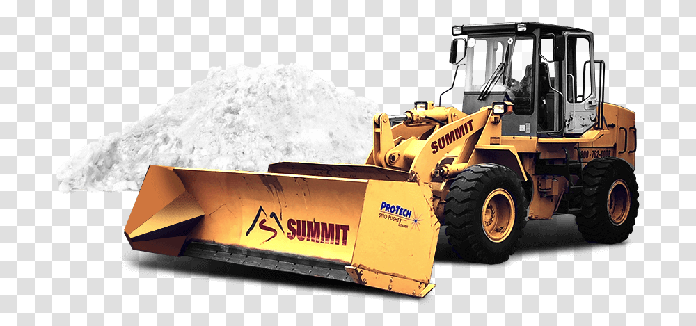 Summit Commercial Snow Removal Truck, Tractor, Vehicle, Transportation, Bulldozer Transparent Png