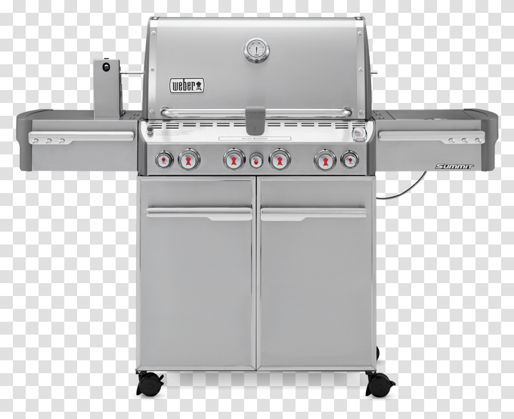 Summit's 470 Gas Grill View Weber Stainless Steel Bbq, Oven, Appliance, Stove, Burner Transparent Png