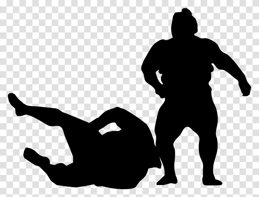 Sumo Big Image Sumo Wrestling Silhouette, Gray, World Of Warcraft Transparent Png