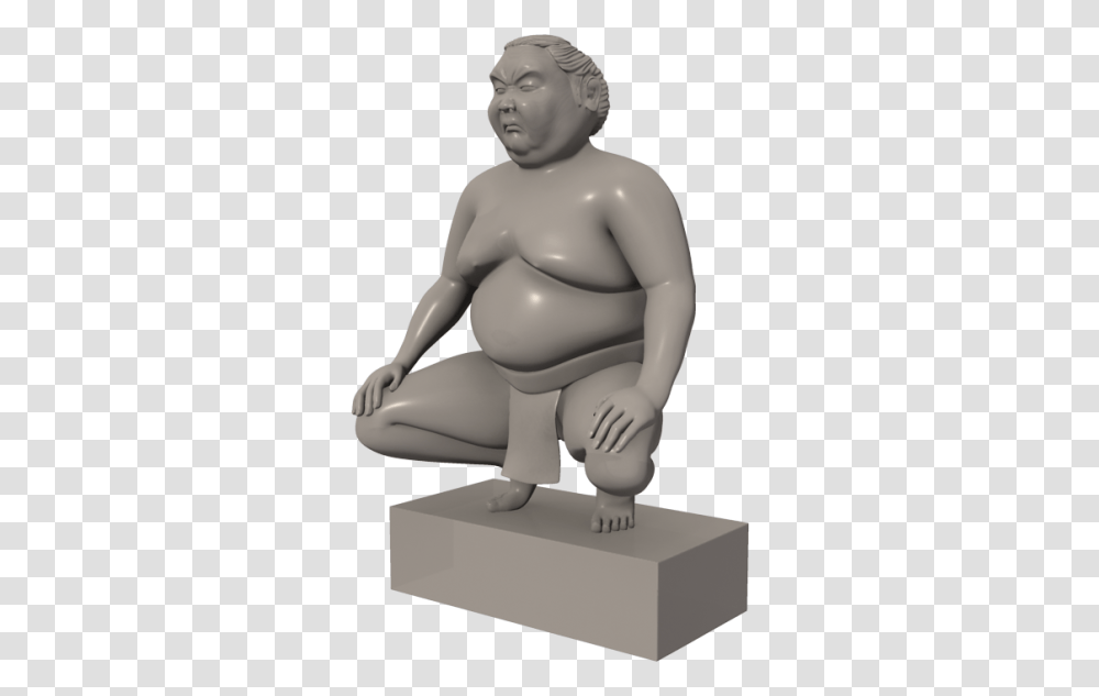 Sumo Model Bronze Sculpture, Person, Human, Toy, Kneeling Transparent Png