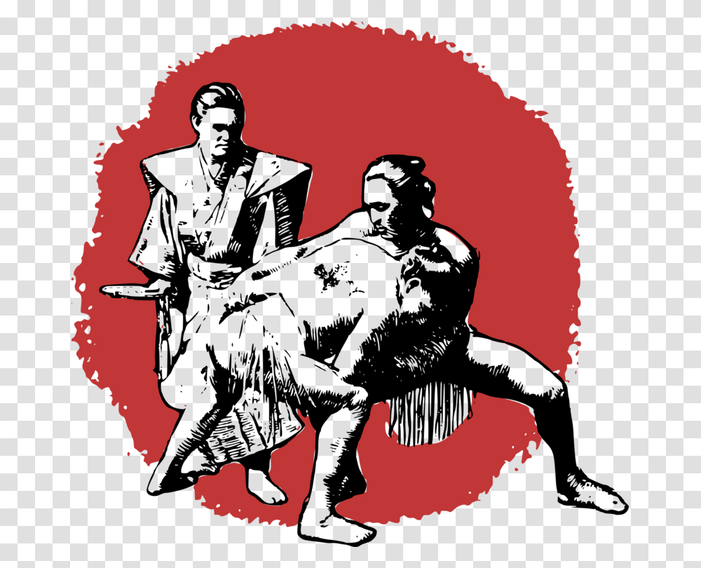 Sumo Professional Wrestling Drawing Martial Arts, Person, Human, Poster, Advertisement Transparent Png