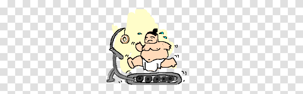 Sumo Wrestler Keeps His Shape Up With Donuts Drawing, Kissing, Poster, Advertisement, Doodle Transparent Png
