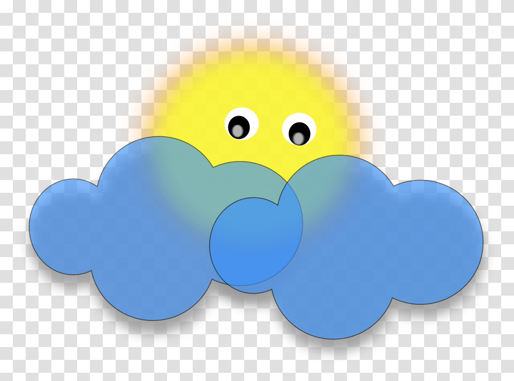 Sun And Clouds Sun Behind Clouds Clipart, Sphere, Network, Bubble Transparent Png
