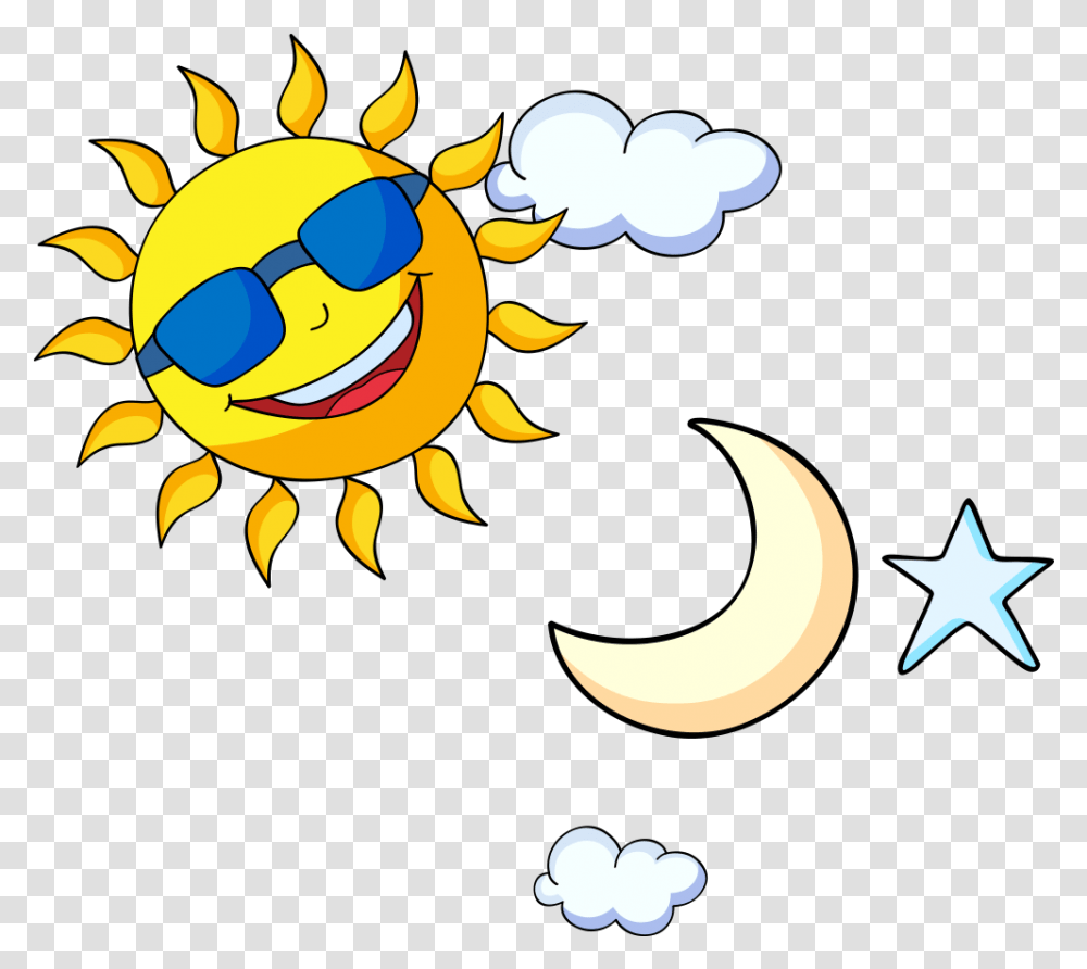 Sun And Moon Cartoon Drawing Clip Art Sun And Moon Clipart, Nature, Outdoors, Sky Transparent Png