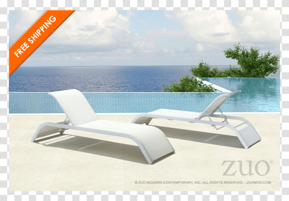 Sun Beach Chaise Lounge White Sunlounger, Housing, Building, Airplane, Furniture Transparent Png