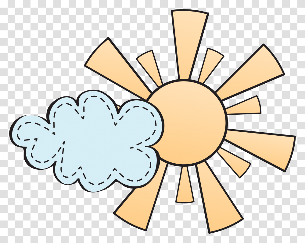 Sun Behind A Cloud Clipart Free Freeuse Blue Ribbon Smiling Sun Coloring Page, Lighting, Outdoors, Nature Transparent Png