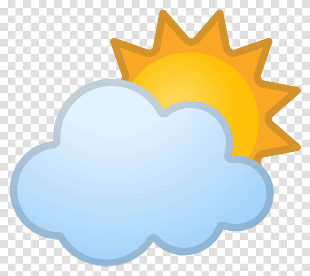 Sun Behind Cloud Icon Illustration, Heart, Nature Transparent Png