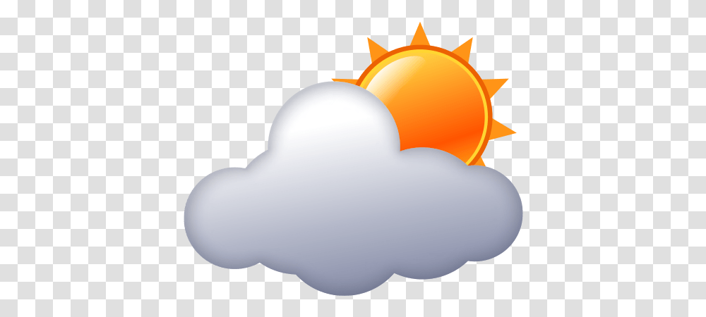 Sun Behind Cloud Sun And Cloud Emoji, Nature, Outdoors, Balloon, Snow Transparent Png