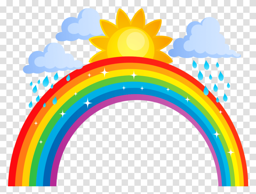 Sun Behind Clouds Clipart Rainbow Unicorn Pictures Cartoon, Nature, Outdoors, Purple Transparent Png