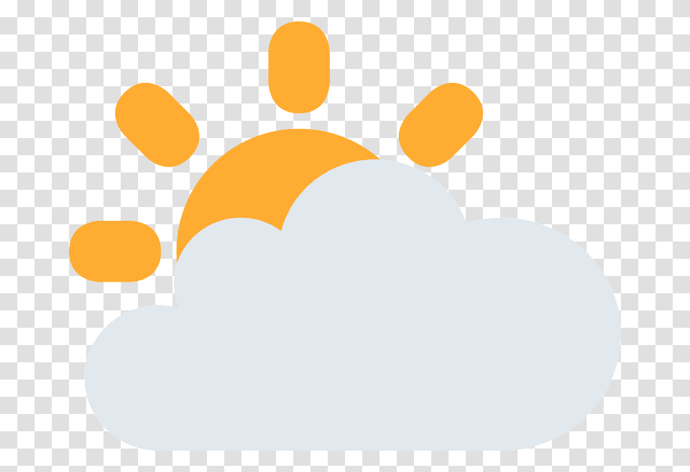Sun Behind Large Cloud Emoji Clipart Partly Cloudy Emoji, Nature, Outdoors, Pillow, Cushion Transparent Png