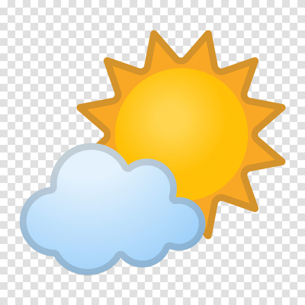Sun Behind Small Cloud Icon Sun And Cloud, Nature, Outdoors, Gold, Sky Transparent Png