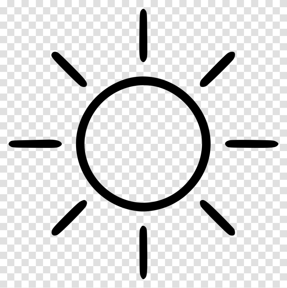 Sun Black And White, Stencil, Silhouette Transparent Png